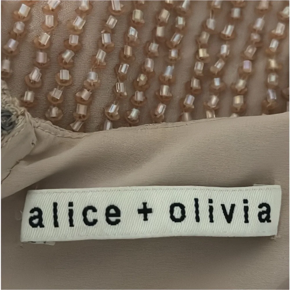 Authentic Alice + Olivia beaded one piece shorts designer jumpsuit romper sz 12